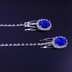 Mode bijoux de mariage élégants coiffures cristal <span class=keywords><strong>diamant</strong></span> chaîne de cheveux accessoires de cheveux - Product Image 5