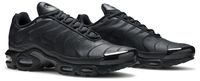 Chaussures de course unisexes For for Plus TN Triple Black en cuir véritable avec empeigne en mesh, semelle extérieure en caoutchouc et semelle intermédiaire en EVA – Collection Automne