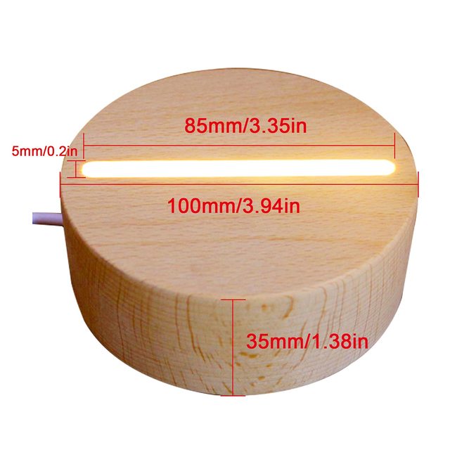 Decoration Customized Led 3d Night Lamp Wooden 3d RGB  Led Color Light Visual Birthday Christmas Gift Night Acrylic Lights