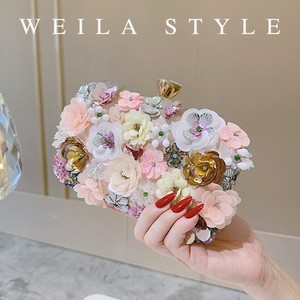 Sac à main de soirée classique fait main pour femmes, seau à bonbons <span class=keywords><strong>avec</strong></span> chaînes pour les mariages, vente en gros - Product Image 4