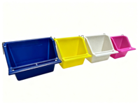 Mangeoire à oiseaux en plastique durable avec clip de fixation sécurisé pour l'alimentation en graines et en eau des petits animaux et des oiseaux d'aviculture