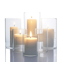 Vente en gros de bocaux à bougies en verre avec couvercles en liège 120/150/200/240ml Forme unique à fond rond de luxe mat pour la décoration intérieure