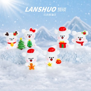 Adorno Navideño de Oso en Resina 3D de Lanshuo, Miniatura Decorativa para Escritorio e Interiores - Product Image 2