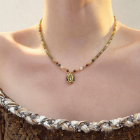 Collier unique de conception nouvelle, perles de tsavorite naturelle, coquillages, perles d'eau douce, collier fait main, pendentif bohème en pierres précieuses pour femmes