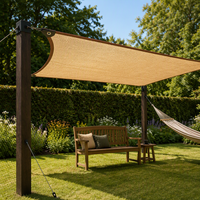Filet pare-soleil en maille avec ourlet ourlé et boucles pour patio, balcon, poulailler
