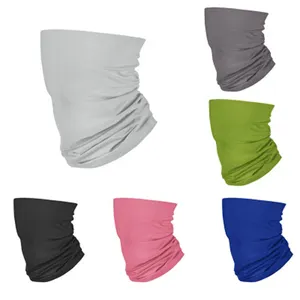 High Elastic Pure color cheap face scarf neck gaiter warmer tubular seamless bandanas in stock for outdoor sport