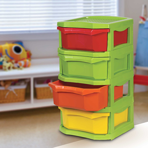 Archivador Móvil de Gran Capacidad con 4 Cajones, Organizador de Archivos de Plástico para Oficina, Hogar, Dormitorio - Product Image 2