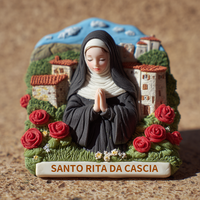 Aimants de réfrigérateur en résine 3D thème Santa Rita 2026, nouveau modèle, design personnalisé, style lettre, décoration artistique pour la maison, cadeau de bureau