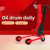 Nouveau chariot de manutention hydraulique manuel pour fûts d'huile, pour entrepôt et transport, à double usage (fer et plastique), rapide et pratique