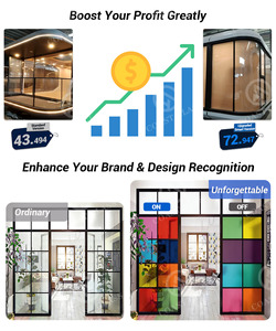 <span class=keywords><strong>Film</strong></span> PDLC intelligent décoratif, teinté en couleur personnalisée, avec logo, <span class=keywords><strong>pour</strong></span> meubles, vitrines, armoires, casiers à vin, <span class=keywords><strong>film</strong></span> <span class=keywords><strong>de</strong></span> confidentialité commutable et gravé - Product Image 1