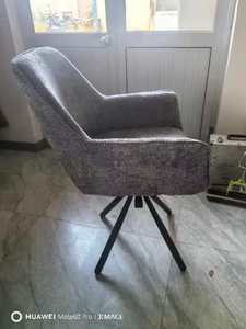 Elegante moderno e senza tempo sedia girevole interna <span class=keywords><strong>antracite</strong></span> colore comfort seduta morbida robusto bracciolo posteriore girevole sedia da pranzo - Product Image 3