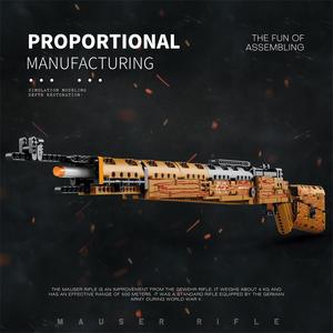 Balas Suaves <span class=keywords><strong>de</strong></span> EVA Que Pueden Disparar, Reobrix77003 98K AWM, Bloques <span class=keywords><strong>de</strong></span> Construcción Electrónicos, Armas Militares, Rifle <span class=keywords><strong>de</strong></span> Francotirador, Pistola <span class=keywords><strong>de</strong></span> Juguete para Niños del Desierto - Product Image 3