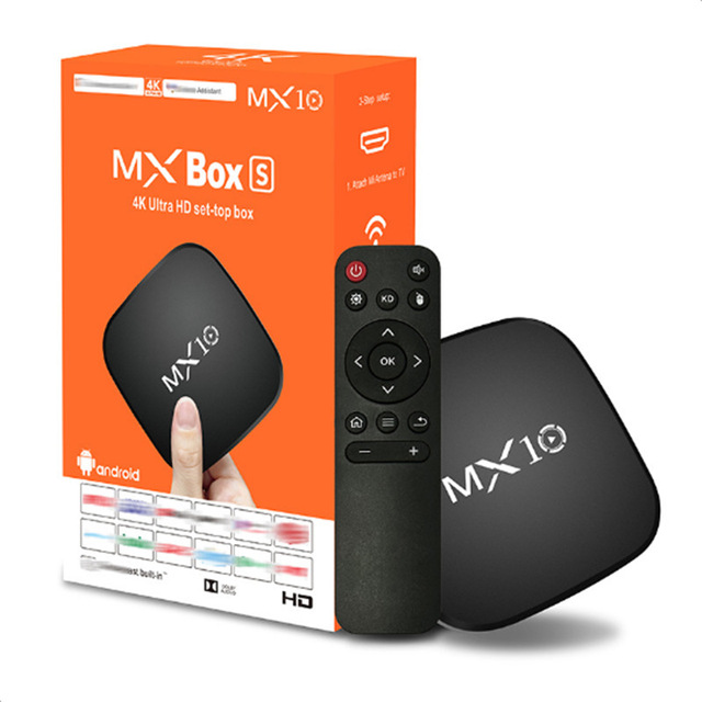 For MX10 RK3228A Android 10 Set-Top Box 4K HD WiFi TV Player Box with Quad Core Processor