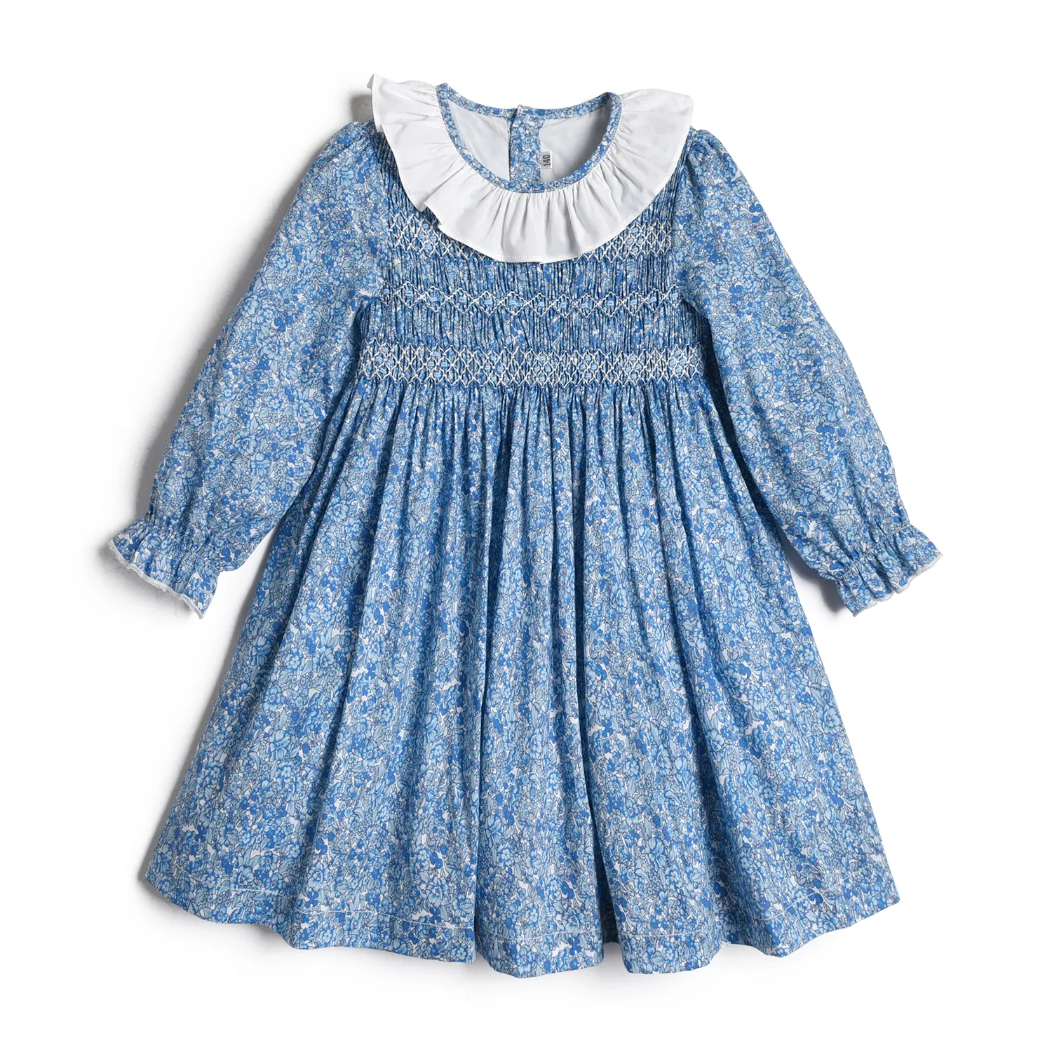 Vente en gros de robes de printemps pour enfants à manches longues pour bébé robe smockée à la main pour filles vêtements pour enfants robes smockées pour tout-petits vêtements pour filles