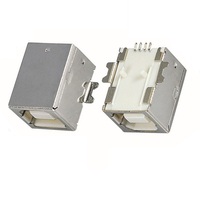 Conector Hembra USB 2.0 Tipo B, Jack DIP Horizontal de 90 Grados