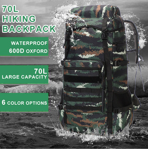 Custom <b>70l</b> Large Capacity Travel <b>Rucksack</b> Custom Outdoor Back Pack Mountain Camping Climbing Hiking Backpack - Product Image 2
