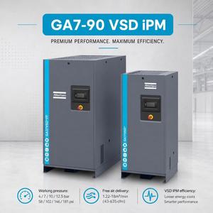 ขายส่งเครื่องอัดอากาศแบบสกรูโรตารี่ Atlas Copco รุ่น GA 7 11 15 18 22 GA7 GA11 GA15 GA18 GA22 VSD IPM - Product Image 1