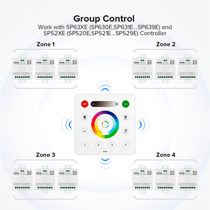 Yeni kablosuz 86 Panel uzaktan RF 2.4G Iot uzaktan 6A BLE WIFI tek renk Dimmer SPI WLED denetleyici için LED ışık - Product Image 4