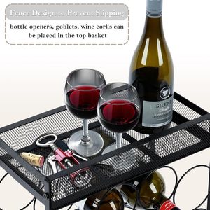 8-bottle countertop wine rack, metal desktop wine rack, wine rack with tray, adjustable for home kitchen countertop dining room. - Product Image 4