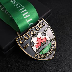 High Quality Custom Metal <b>Craft</b> Souvenir <b>Gift</b> Engraved Logo 2d 3d Sports Baseball Football Award Medal with Ribbon - Product Image 4