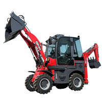 Excavator Mini TOPONE, Loader Diesel 37kW Mesin Euro5, Hydraulic Wheel Loader Kapasitas Bucket 0.6cbm, Terperkuat
