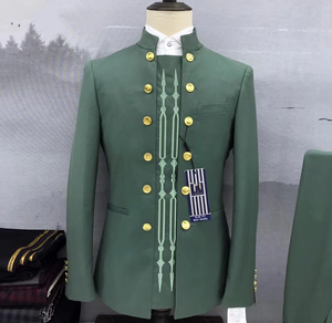 Costumes Brodés Blancs Prêts à l'Expédition pour Hommes, Ensemble de <span class=keywords><strong>Costume</strong></span> 2 Pièces Tendance pour Mariage, Affaires ou Soirée, Smoking - Product Image 6