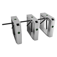 Tourniquet de sécurité à reconnaissance faciale semi-automatique en acier inoxydable, tourniquet à trois rouleaux