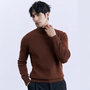 <span class=keywords><strong>Pull</strong></span> <span class=keywords><strong>pour</strong></span> homme à col mi-haut Style Tough Guy Couche de base modale Laine Core-Spun Yarn <span class=keywords><strong>Pull</strong></span> mi-haut confortable - Product Image 4