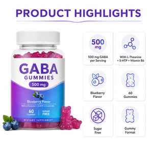 Vente Flash : Gommes Énergétiques Nootropiques GABA 100% Sans Sucre, Ashwagandha, Vitamine B6, Bio, Véganes, Sans Gluten, Pour Adultes et Nouveaux-nés - Product Image 2