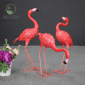 3 Pack decorazione giardino esterno decorazione alta in acciaio da giardino fenicottero animale da giardino - Product Image 3