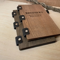 Porte-ordres personnalisé avec logo gravé, menu haut de gamme pour bar, café, restaurant