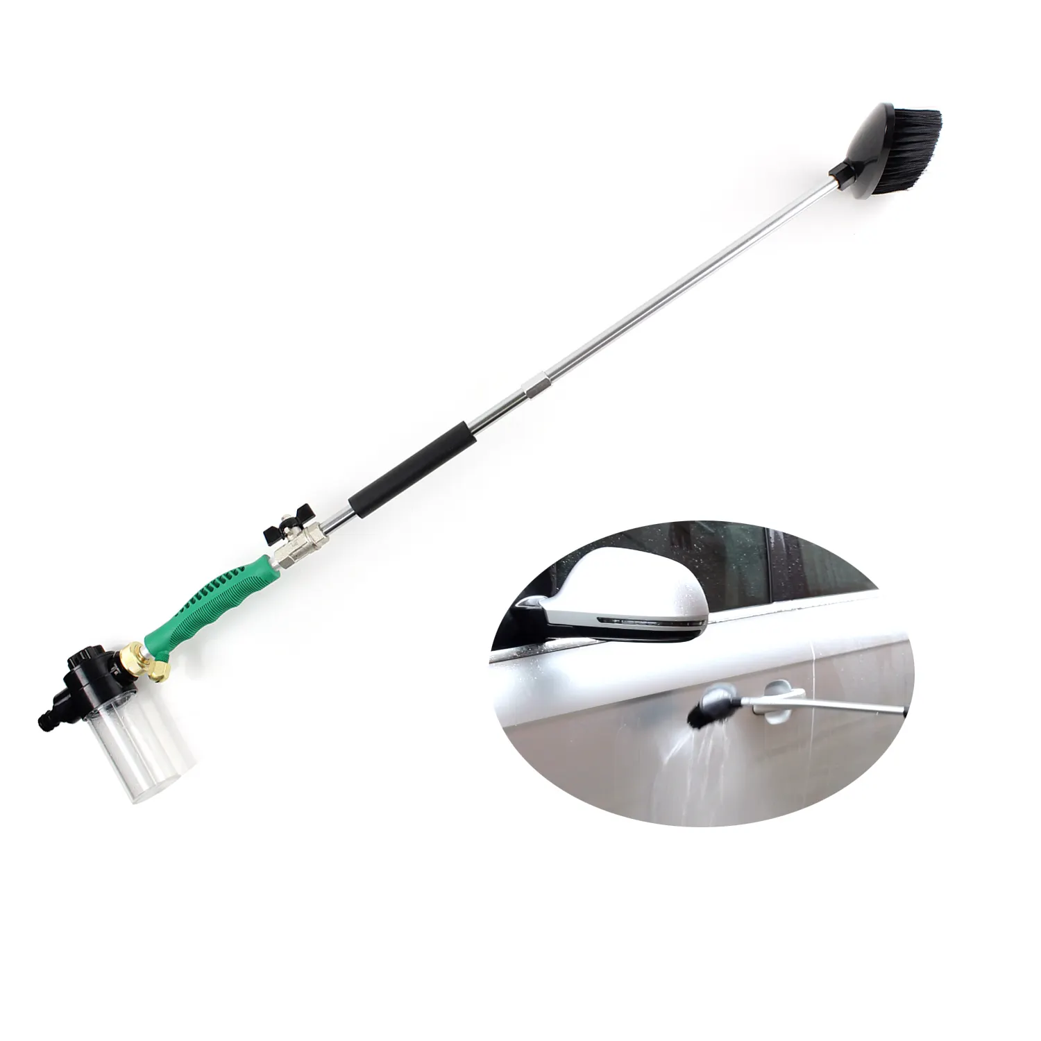 high pressure water spray gun with brush washer