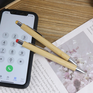 Bolígrafo de pantalla táctil ecológico con logotipo personalizable Bolígrafo de bambú para teléfonos móviles, tabletas y bolígrafos de escritura a mano - Product Image 4