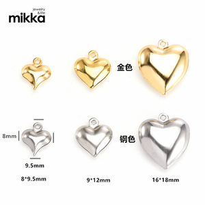 สร้อยคอหัวใจกลวงทอง18K เรียบง่ายเครื่องประดับจี้ผู้หญิง - Product Image 3