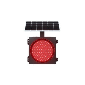 Lunga durata di lavoro 200mm rosso lampeggiante spia di sicurezza stradale solare - Product Image 4