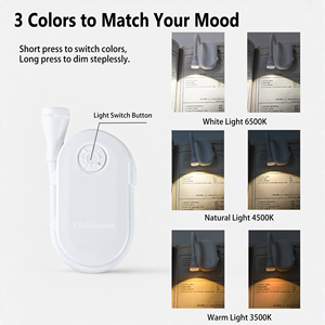 <span class=keywords><strong>Lampe</strong></span> de bureau LED portable rechargeable avec <span class=keywords><strong>pince</strong></span>, intensité réglable, commande tactile, col de cygne flexible, veilleuse pour la maison, le bureau et les étudiants - Product Image 4