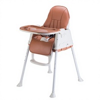 Chaise haute pour bébé multifonctionnelle, pliable, réglable en hauteur, chaise haute pour l'alimentation, en plastique PP sans BPA, style moderne