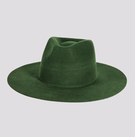 CLN90103 Nouveaux Chapeaux Fedora en Feutre 100% Laine, Style Western Goutte d'Eau, pour Fêtes et Usage Quotidien, Chapeaux de Rancher, Couleur Personnalisable