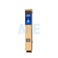 Système de reconnaissance de plaques d'immatriculation tout-en-un AKE avec écran LED, barrière, caméra et connexion réseau TCP en acier inoxydable