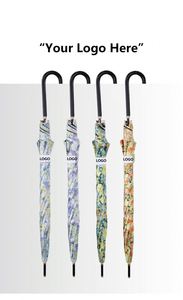 Parapluie droit surdimensionné de style japonais décontracté, résistant au vent, durable, publicitaire, monobloc, à long manche, pour hommes et femmes - Product Image 3