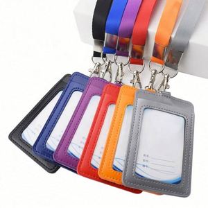 Porta Tarjetas de Identificación de Cuero PU Duradero de Primera Calidad con Correas para el Cuello - Product Image 2