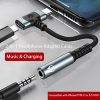 Adaptateur casque USB C vers 3,5 mm 2 en 1, USB C 2 en 1 type C vers prise jack auxiliaire avec microphone et charge rapide PD, câble numérique