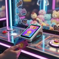 Terminal de paiement sans contact FUNOVA T12 Wi-Fi 6 avec lecteur de cartes RFID et écran tactile 4 pouces pour machine à grue d'arcade et distributeur de capsules