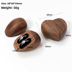 Boîte en bois personnalisée avec logo, support de bague de mariage de marque, cadeau promotionnel pour les bijouteries et les événements professionnels - Product Image 3