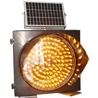 Feux de signalisation solaires jaunes clignotants de haute qualité pour l'extérieur, 400 mm, pour la sécurité routière aux intersections