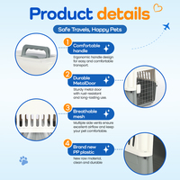 Cage pour animaux de compagnie en plastique durable XINYE avec porte en acier et système de ventilation pour les voyages en avion