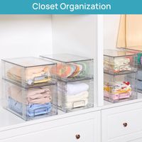 Organisateur de rangement cosmétique empilable transparent anti-poussière moderne, grande capacité, boîte de présentation pour soins de la peau et maquillage