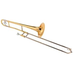 <span class=keywords><strong>Trombón</strong></span> de Lacado Dorado, Bajo, para Principiantes, Prueba de Rendimiento, con <span class=keywords><strong>Pistones</strong></span> de Acero Inoxidable - Product Image 3