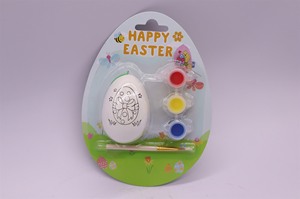 El <span class=keywords><strong>Kit</strong></span> de <span class=keywords><strong>pintura</strong></span> de cerámica DIY hecho a mano con conejito de Pascua y huevo para niños incluye 3 colores de <span class=keywords><strong>pintura</strong></span> de porcelana y 1 cepillo, suministros para manualidades - Product Image 4