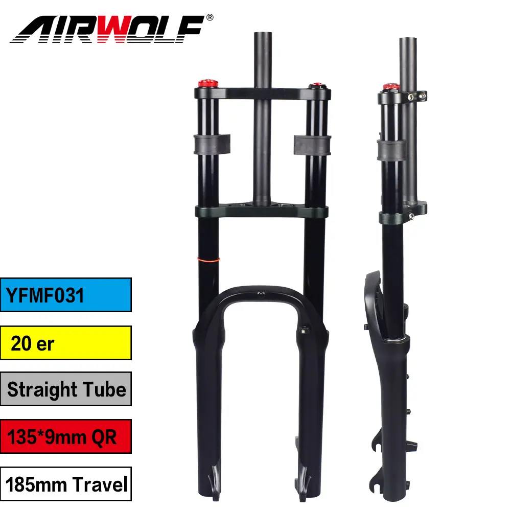 Sospensione forcella 20 pollici per Fat Bike Travel forcella sospensione 185MM forcella Mtb anteriore in carbonio